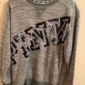 Pink crew neck pullover